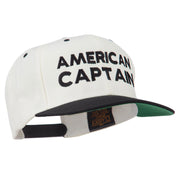 American Captain Embroidered Snapback Cap