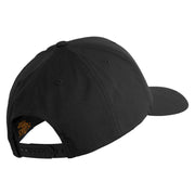 U.S. Airforce Veteran with Roundel Embroidered Retro Cotton Blend Snapback Cap - Black OSFM