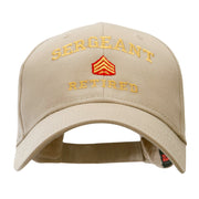 Sergeant Retired Embroidered Solid Cotton Twill Low Profile Strap Cap