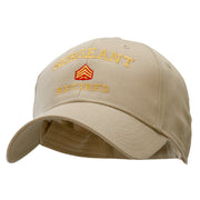 Sergeant Retired Embroidered Solid Cotton Twill Low Profile Strap Cap