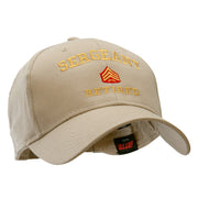 Sergeant Retired Embroidered Solid Cotton Twill Low Profile Strap Cap