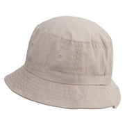 Never Give Up Embroidered Pigment Dyed Bucket Hat - Khaki OSFM