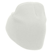 Malaysia Embroidered 8 Inch Short Beanie - White OSFM