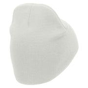 Malaysia Embroidered 8 Inch Short Beanie - White OSFM