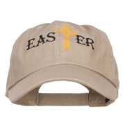 Easter Cross Embroidered Low Cap