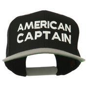 American Captain Embroidered Snapback Cap