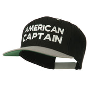 American Captain Embroidered Snapback Cap