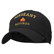 Sergeant Retired Embroidered Solid Cotton Twill Low Profile Strap Cap