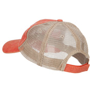 Beach Please Embroidered Washed Twill Trucker Cap