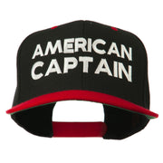 American Captain Embroidered Snapback Cap