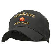 Sergeant Retired Embroidered Solid Cotton Twill Low Profile Strap Cap