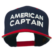 American Captain Embroidered Snapback Cap