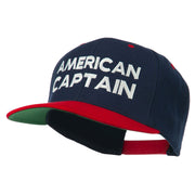 American Captain Embroidered Snapback Cap