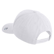 U.S. Airforce Veteran with Roundel Embroidered Retro Cotton Blend Snapback Cap - White OSFM