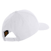 U.S. Airforce Veteran with Roundel Embroidered Retro Cotton Blend Snapback Cap - White OSFM