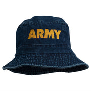 US Army Embroidered Pigment Dyed Bucket Hat