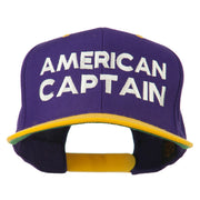 American Captain Embroidered Snapback Cap