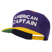 American Captain Embroidered Snapback Cap