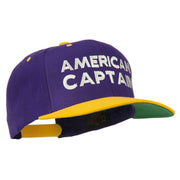 American Captain Embroidered Snapback Cap