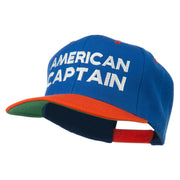 American Captain Embroidered Snapback Cap