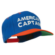 American Captain Embroidered Snapback Cap