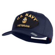 Navy USN Veteran Patched Solid Cotton Twill Cap - Navy OSFM