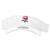 Magical Rose Embroidered Brushed Sports Visor - White OSFM