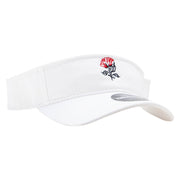 Magical Rose Embroidered Brushed Sports Visor - White OSFM