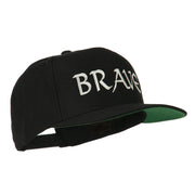 Brave Embroidered Flat Bill Cap