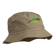 Fly Fishing Embroidered Washed Cotton Bucket Hat