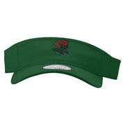 Magical Rose Embroidered Brushed Sports Visor - Forest OSFM