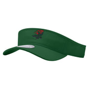 Magical Rose Embroidered Brushed Sports Visor - Forest OSFM