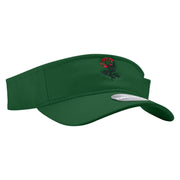 Magical Rose Embroidered Brushed Sports Visor - Forest OSFM