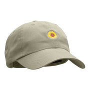 Sunflower Head Embroidered Low Profile Dyed Cotton Twill Cap