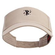 Dance Icon Embroidered Cotton Twill Sun Visor