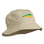 Fly Fishing Embroidered Washed Cotton Bucket Hat