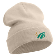 Simple Farming Icon Embroidered 12 Inch Long Knitted Beanie - Birch OSFM