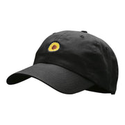 Sunflower Head Embroidered Low Profile Dyed Cotton Twill Cap