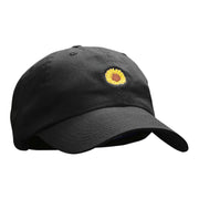 Sunflower Head Embroidered Low Profile Dyed Cotton Twill Cap