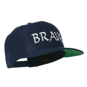 Brave Embroidered Flat Bill Cap