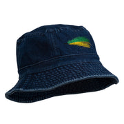 Fly Fishing Embroidered Washed Cotton Bucket Hat