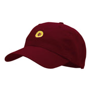 Sunflower Head Embroidered Low Profile Dyed Cotton Twill Cap