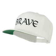 Brave Embroidered Flat Bill Cap