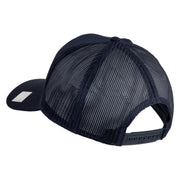 US Navy Veteran Patched Solid Cotton Twill Mesh Cap - Navy OSFM