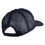 US Navy Veteran Patched Solid Cotton Twill Mesh Cap - Navy OSFM