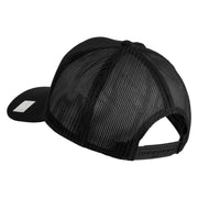 US Navy Veteran Patched Solid Cotton Twill Mesh Cap - Black OSFM