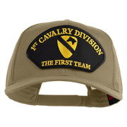 1st Cavalry Division The First Team Patched Solid Cotton Twill Mesh Prostyle Cap - Khaki OSFM