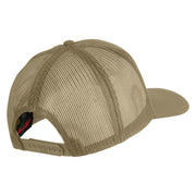 1st Cavalry Division The First Team Patched Solid Cotton Twill Mesh Prostyle Cap - Khaki OSFM