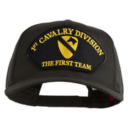 1st Cavalry Division The First Team Patched Solid Cotton Twill Mesh Prostyle Cap - Charcoal OSFM