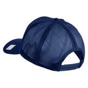 US Navy Veteran Patched Solid Cotton Twill Mesh Cap - Royal OSFM